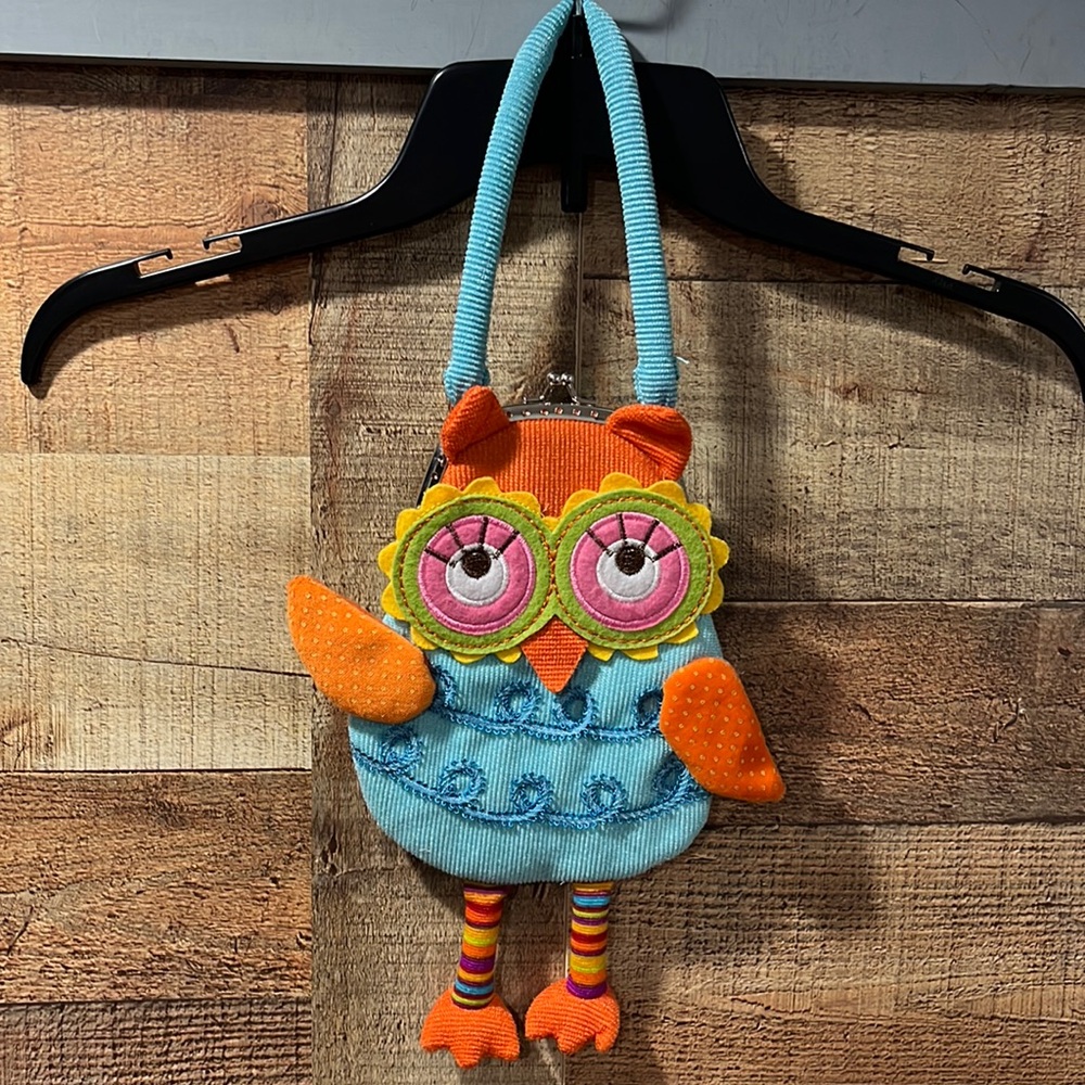 Girl's Colorful Owl clutch purse